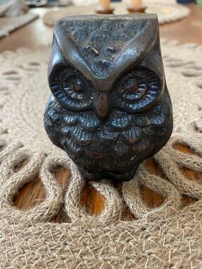 Vintage Bronze Owl